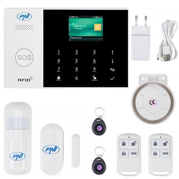 Sistem de alarma wireless PNI SafeHouse HS600 Wifi GSM 4G, suporta 90 zone wireless si 3 zone cu fir, compatibil cu aplicatia Tuya Smart, alerta prin SMS, apel vocal, notificare pe telefon Sistem de alarma wireless PNI SafeHouse HS600 Wifi GSM 4G, suporta 90 zone wireless si 3 zone cu fir, compatibil cu aplicatia Tuya Smart, alerta prin SMS, apel vocal, notificare pe telefon