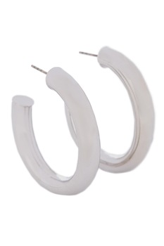 PARFOIS, Cercei semicerc, Argintiu PARFOIS, Cercei semicerc, Argintiu