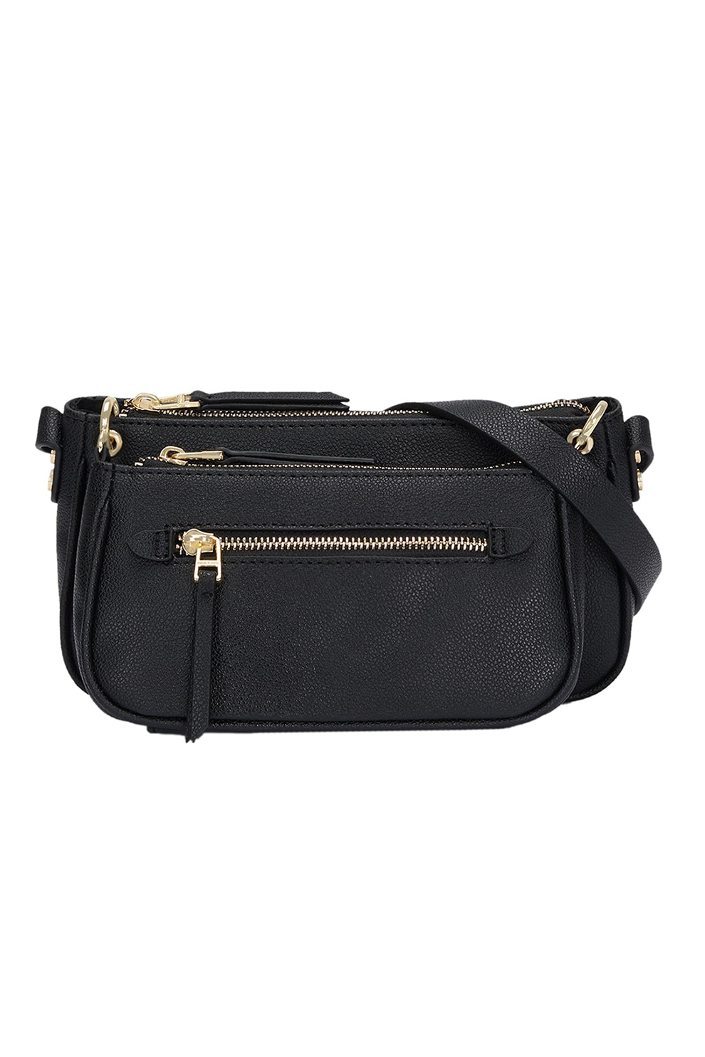 PARFOIS, Geanta crossbody de piele ecologica cu etui detasabil, 13x25.5x20 CM Standard