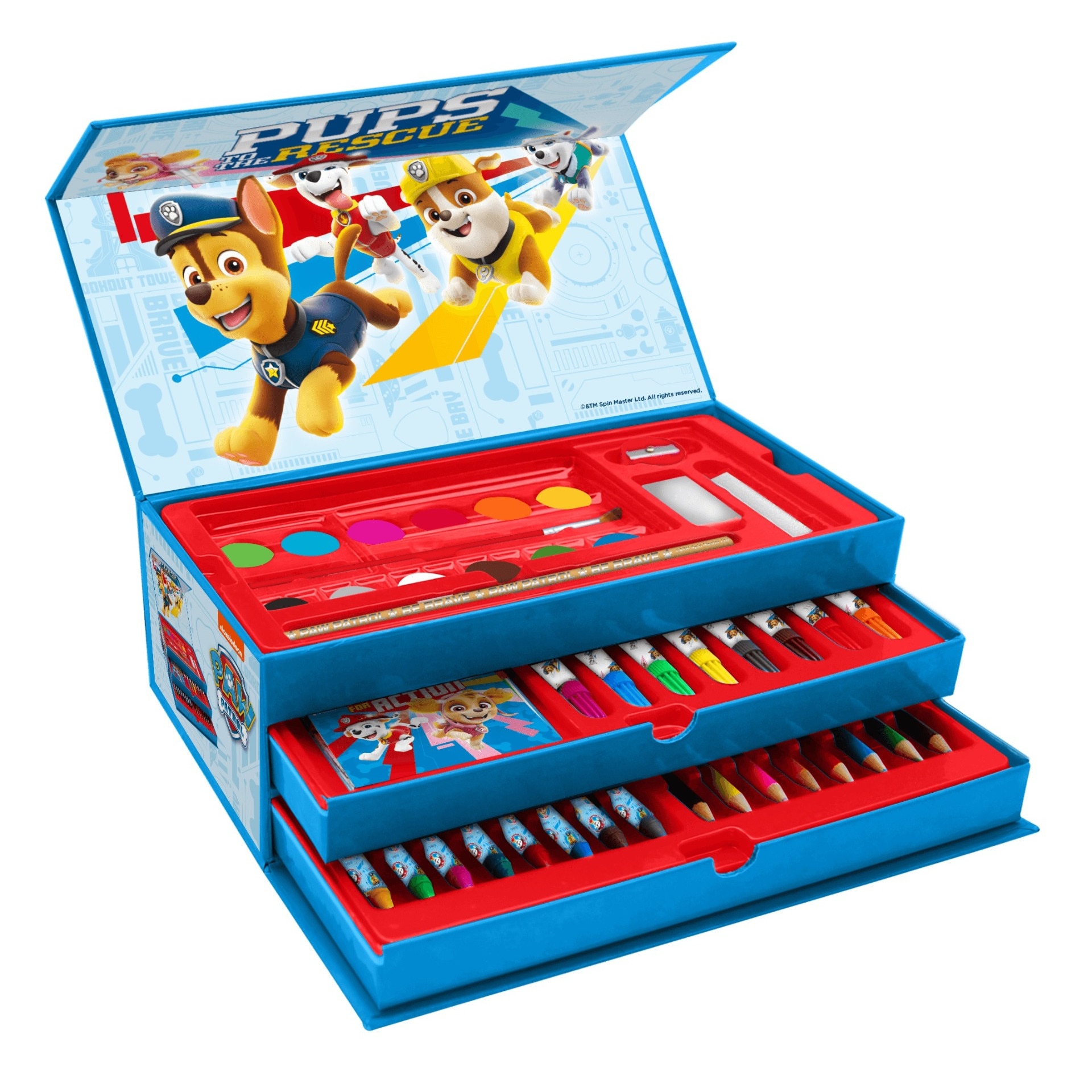Set de colorat Paw Patrol, Multicolor, 52 piese