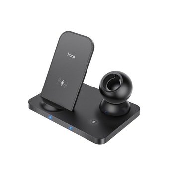 Incarcator Wireless Hoco 3 In 1 Compatibil Cu Telefoane Mobile, Apple Watch, Airpods, Negru Cw33 Incarcator Wireless Hoco 3 In 1 Compatibil Cu Telefoane Mobile, Apple Watch, Airpods, Negru Cw33