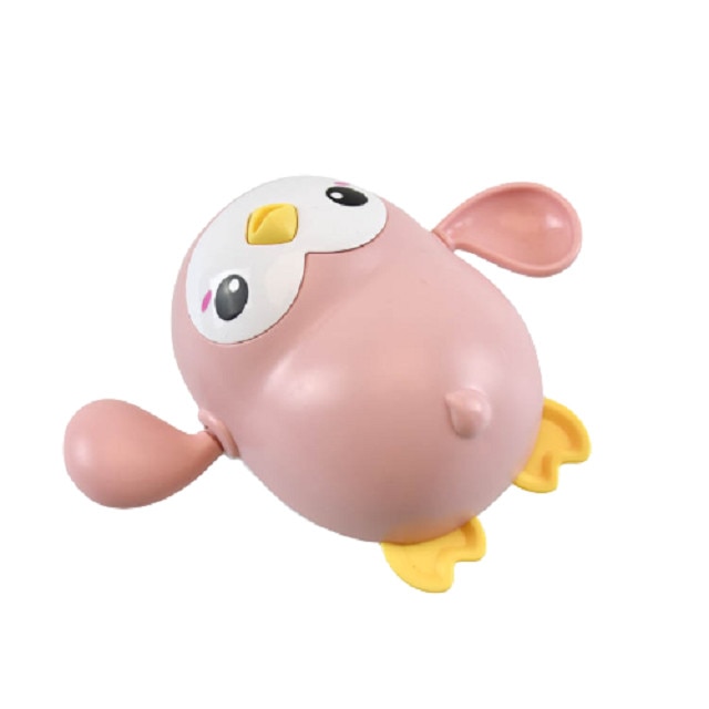 Jucarie de baie interactiva pentru copii, Flippy, pinguinul roz