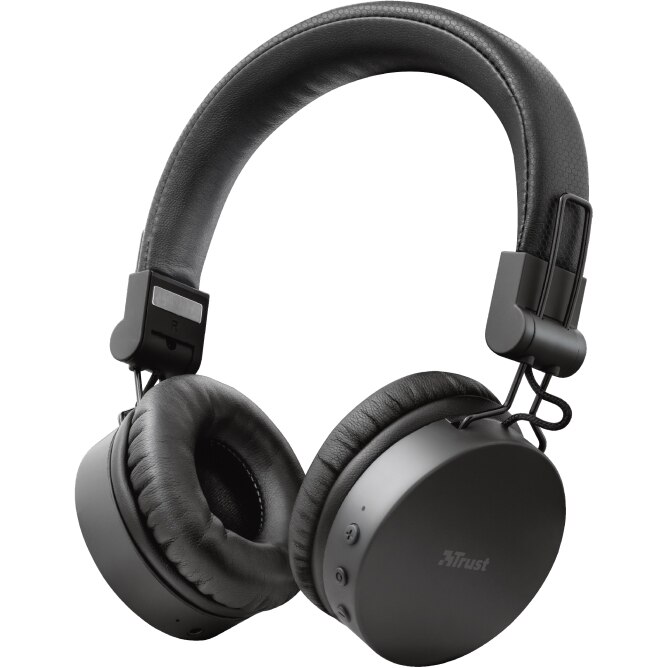 Casti on-ear Trust Tones, bluetooth, Negru