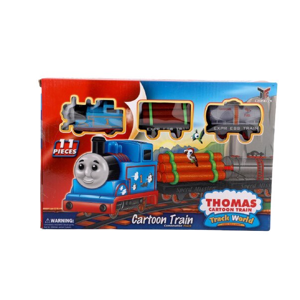 Set Thomas Cartoon Train, locomotiva si vagoane, 11 piese