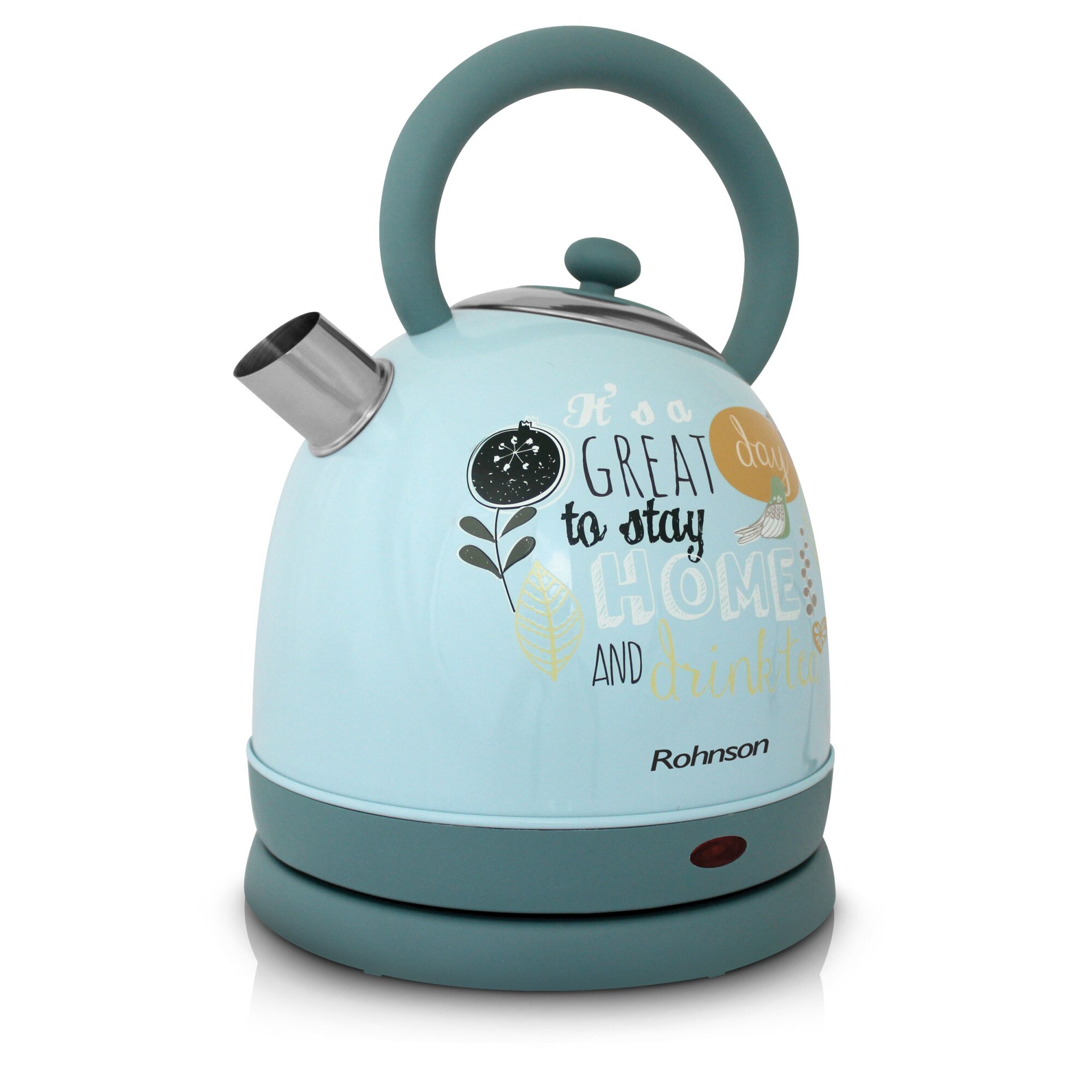 Ceainic fierbator electric Rohnson Retro R7920 Nostalgia 1850-2200W, 1.7L, forma cupola S, filtru anticalcar lavabil, indicator luminos, oprire automata, baza rotativa 360°, protective fierbere si supraincalzire