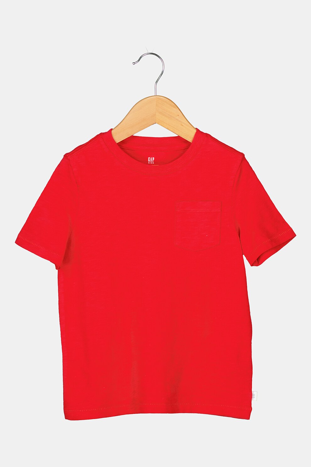 GAP, Tricou cu buzunar pe piept, Rosu, 110 CM