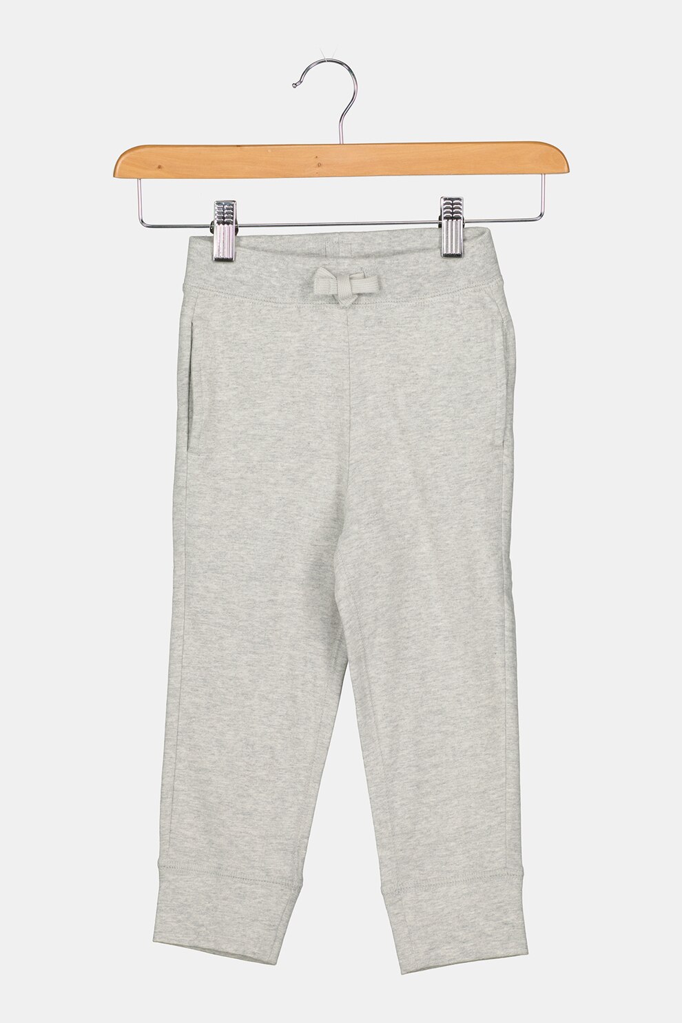 GAP, Pantaloni sport de bumbac organic cu buzunare oblice, Gri melange