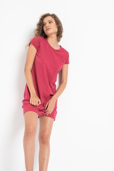 GAP, Rochie-tricou cambrata cu buzunar pe piept, Zmeuriu GAP, Rochie-tricou cambrata cu buzunar pe piept, Zmeuriu