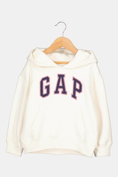 GAP, Hanorac cu aplicatie logo pe piept, Alb/Bleumarin/Roz GAP, Hanorac cu aplicatie logo pe piept, Alb/Bleumarin/Roz