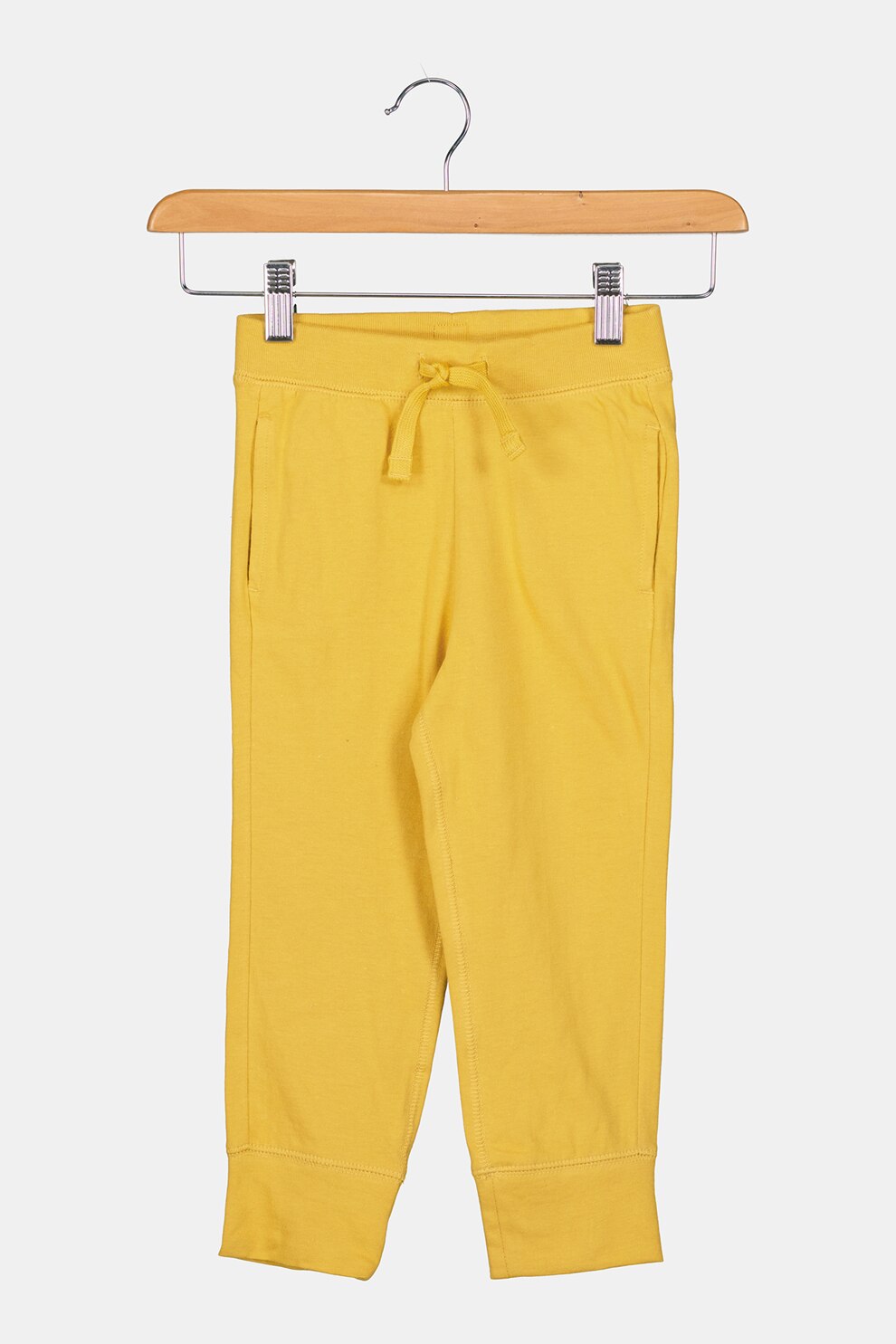 GAP, Pantaloni sport de bumbac organic cu buzunare oblice, Galben sofran