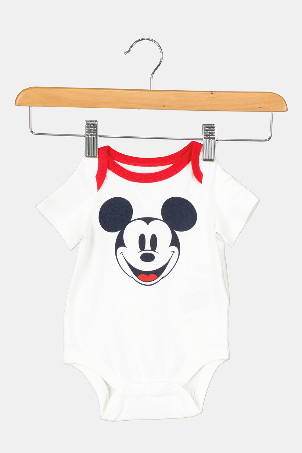 GAP, Body cu imprimeu cu Mickey Mouse, Alb/Bleumarin/Rosu