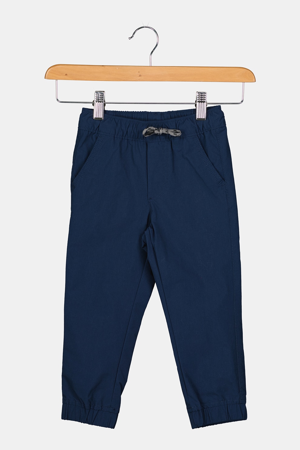 GAP, Pantaloni cu croiala conica si snur de ajustare, Bleumarin