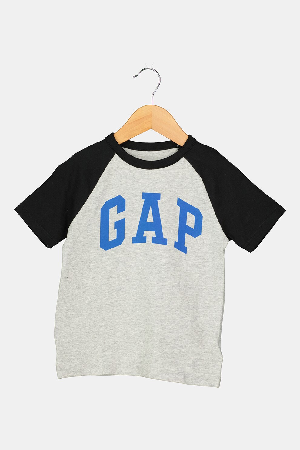 GAP, Tricou cu imprimeu logo, Gri melange/Negru/Albastru