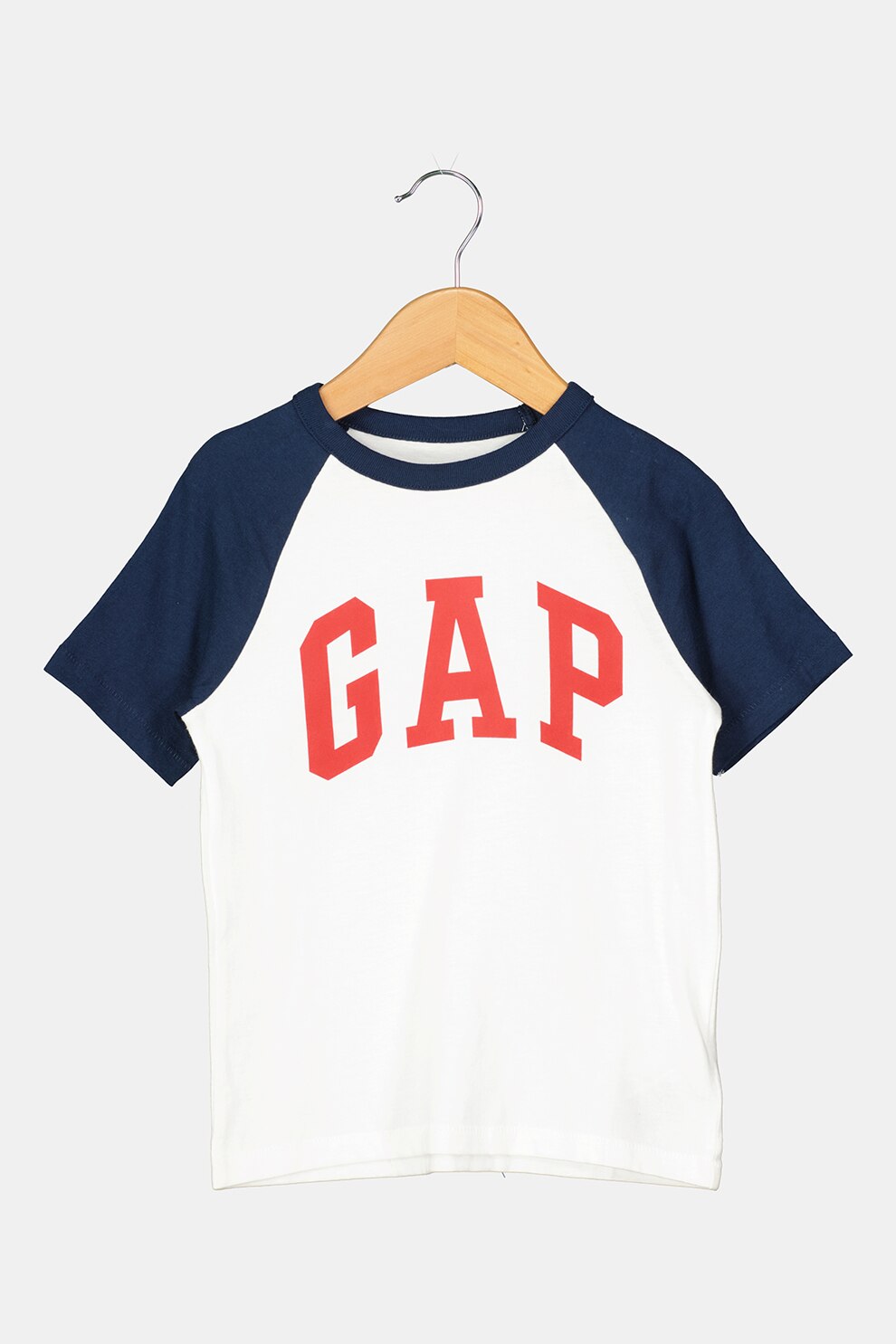 GAP, Tricou cu imprimeu logo, Alb/Bleumarin/Rosu