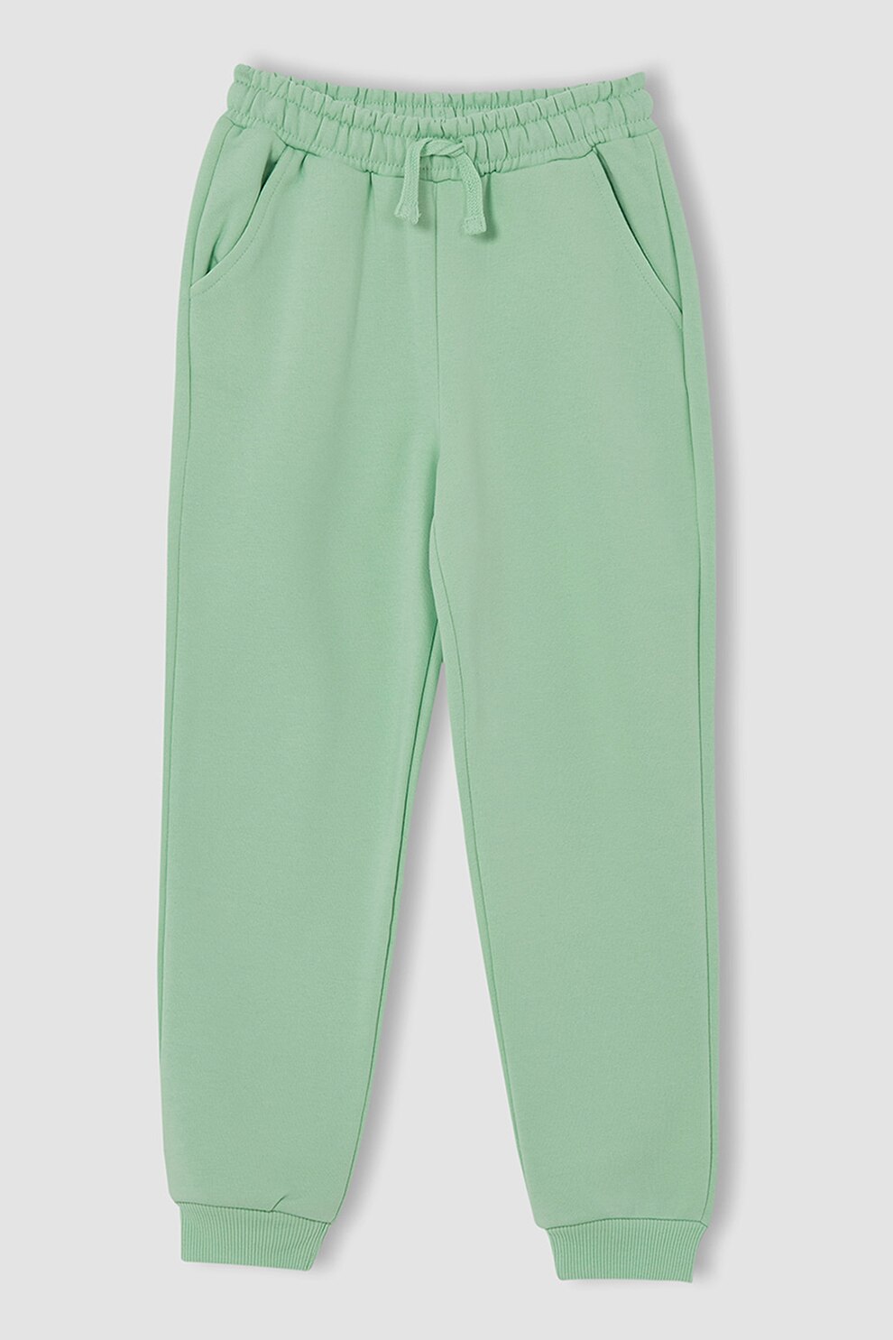 DeFacto, Pantaloni sport cu snur in talie, Verde menta