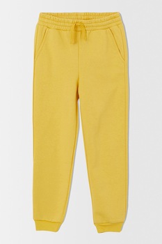 DeFacto, Pantaloni sport cu snur in talie, Galben DeFacto, Pantaloni sport cu snur in talie, Galben