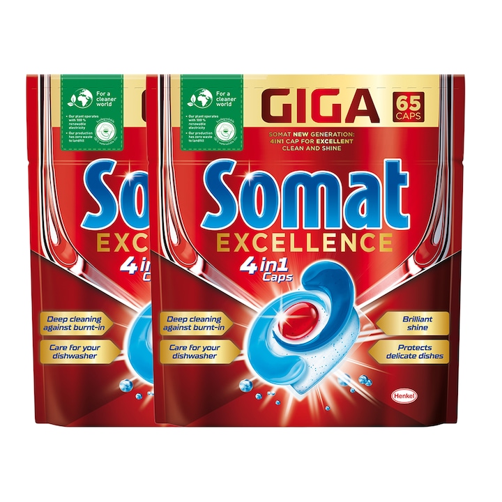 Somat Excellence mosogatógép kapszula, 2x65db