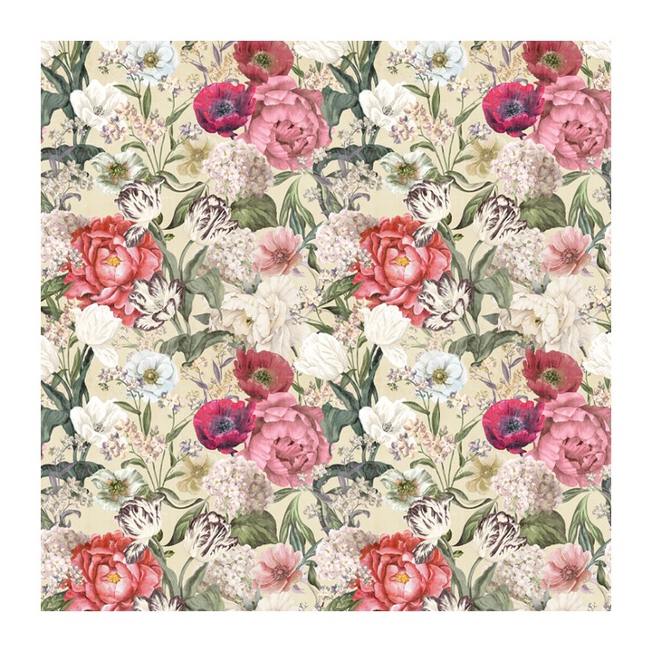Set 4 Role Tapet Flowers Valley - light, Multicolor, 3 x 0.52 m