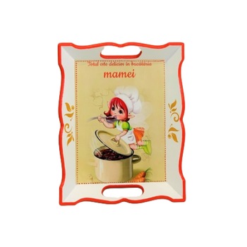 Tava personalizata Mama, lemn, multicolor, 31 cm Tava personalizata Mama, lemn, multicolor, 31 cm