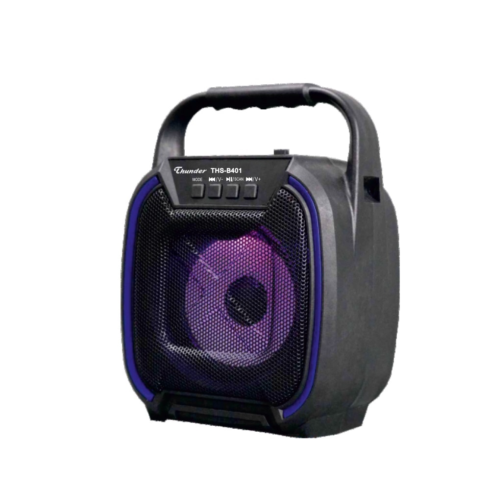 Boxa portabila Bluetooth Thunder THS-B401, Radio FM, slot USB, micro SD card player, Negru