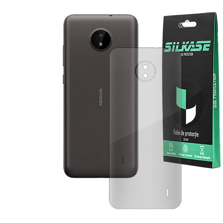 SILKASE гръб фолио за Nokia C10, защита на гръб, възобновяем силикон