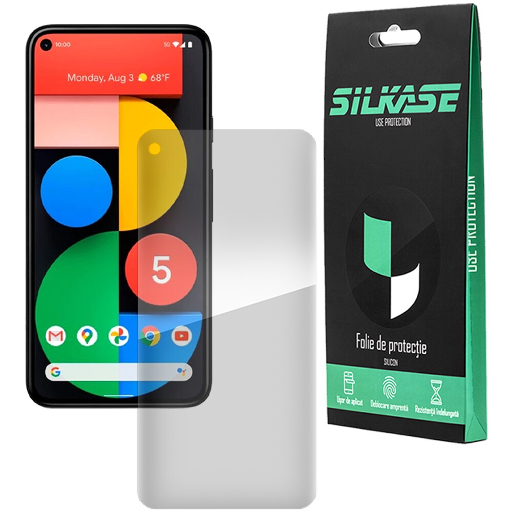 Folie SILKASE pentru Google Pixel 5a, protectie ecran, silicon regenerabil