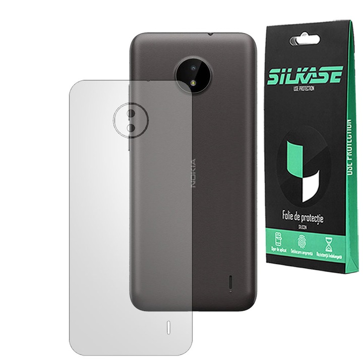 SILKASE матово фолио за гръб за Nokia C10, защита на гърба, възобновяем силикон