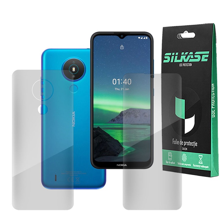 Комплект 2 фолиа SILKASE за Nokia 1.4, защита на телефона, възобновяем силикон