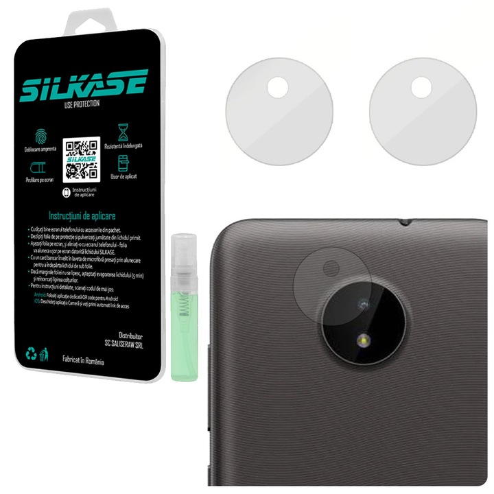 Комплект 3 фолиа SILKASE за Nokia C10, защита на камерата, възобновяем силикон