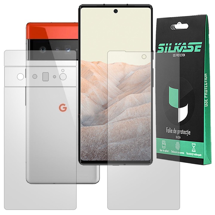 Комплект 2 матови фолиа SILKASE за Google Pixel 6 Pro, защита на телефона, възобновяем силикон