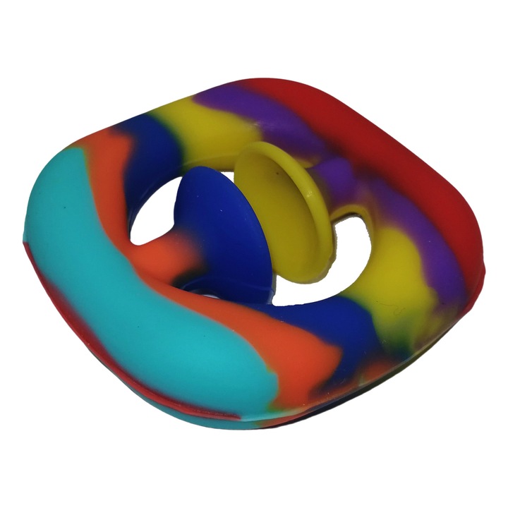 Jucarie antistres senzoriala, cauciuc, 6 cm, multicolor