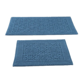 Set 2 covorase baie bumbac 100%, 60x100,50x60, Bahar Home, Pera Indigo Set 2 covorase baie bumbac 100%, 60x100,50x60, Bahar Home, Pera Indigo
