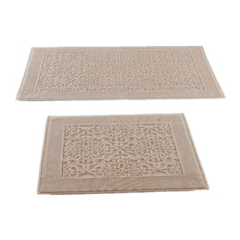 Set 2 covorase baie bumbac 100%, 60x100,50x60, Bahar Home, Pera Bej Set 2 covorase baie bumbac 100%, 60x100,50x60, Bahar Home, Pera Bej