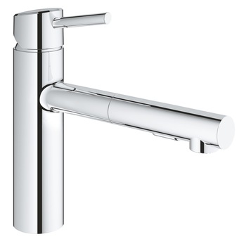 Baterie de bucatarie Grohe Concetto 30273001, 3/8'', tip L, pivotanta, dus extractabil,crom Baterie de bucatarie Grohe Concetto 30273001, 3/8'', tip L, pivotanta, dus extractabil,crom