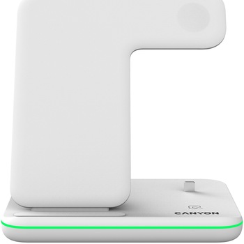 Incarcator wireless Canyon WS-302 3in1, Alb Incarcator wireless Canyon WS-302 3in1, Alb
