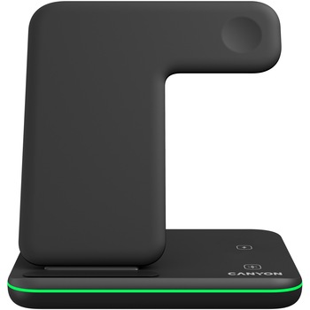 Incarcator wireless Canyon WS-303 3in1, Negru Incarcator wireless Canyon WS-303 3in1, Negru