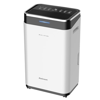 Dezumidificator si purificator Rohnson R9725, 395 W, 145 m², 25 l/24h, Rezervor 6.5 l, 190 m³ / h, Temporizator 1-12 h, Indicator nivel apa, Reglare umiditate, Functie Turbo uscare haine, Alb Dezumidificator si purificator Rohnson R9725, 395 W, 145 m², 25 l/24h, Rezervor 6.5 l, 190 m³ / h, Temporizator 1-12 h, Indicator nivel apa, Reglare umiditate, Functie Turbo uscare haine, Alb