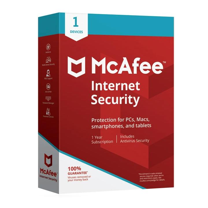 McAfee Internet Security - 1 eszköz / 1 év MIS003NR1RAAD elektronikus licenc