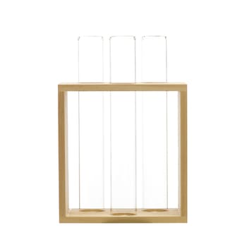 Set 3 eprubete in suport din lemn, diametru 3 cm, W8240 Set 3 eprubete in suport din lemn, diametru 3 cm, W8240