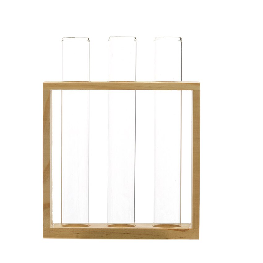 Set 3 eprubete in suport din lemn, diametru 3 cm