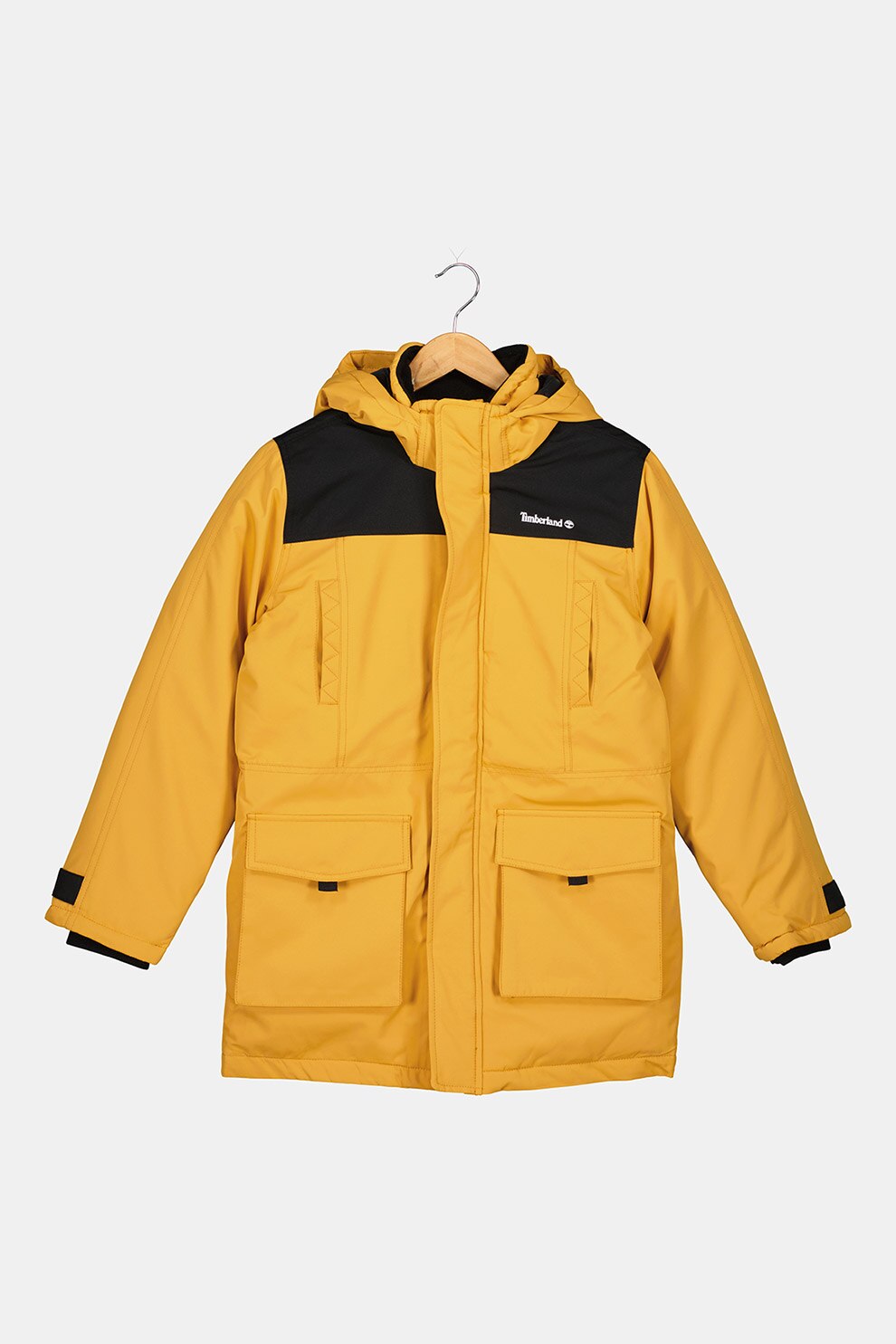 Timberland, Geaca cu gluga si buzunare cu clapa, Galben