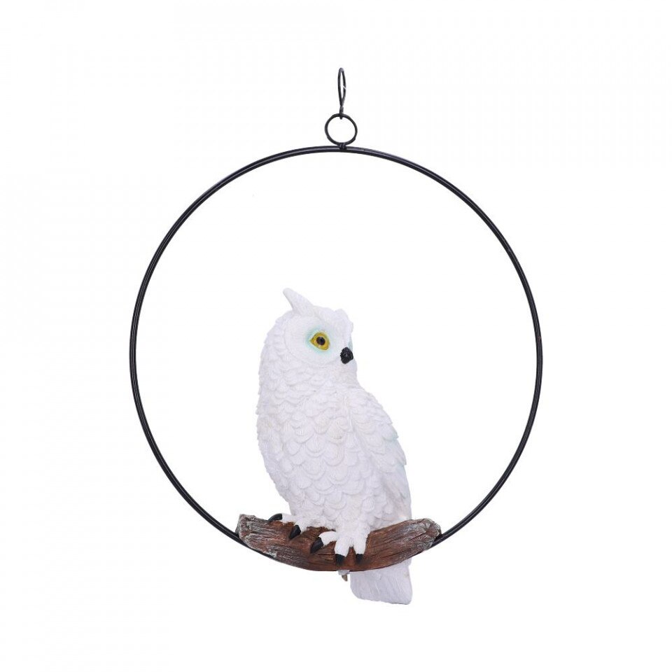 Statueta cu agatatoare pentru perete bufnita Soren 35cm