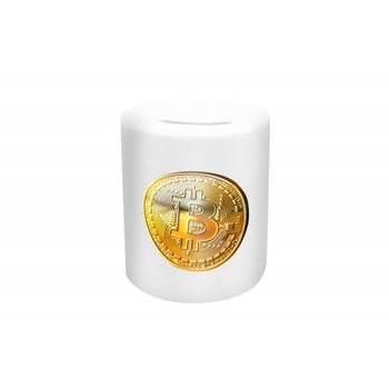 Pusculita Bitcoin , 10 Cm , Piggy47, Multicolor Pusculita Bitcoin , 10 Cm , Piggy47, Multicolor