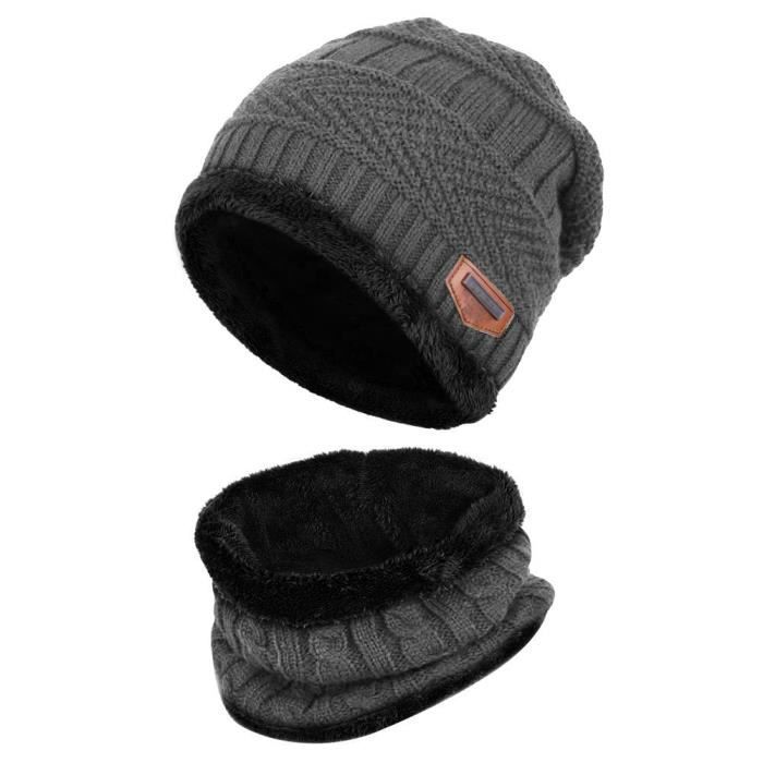 Set fes si esarfa Gogou, Tricot, Gri