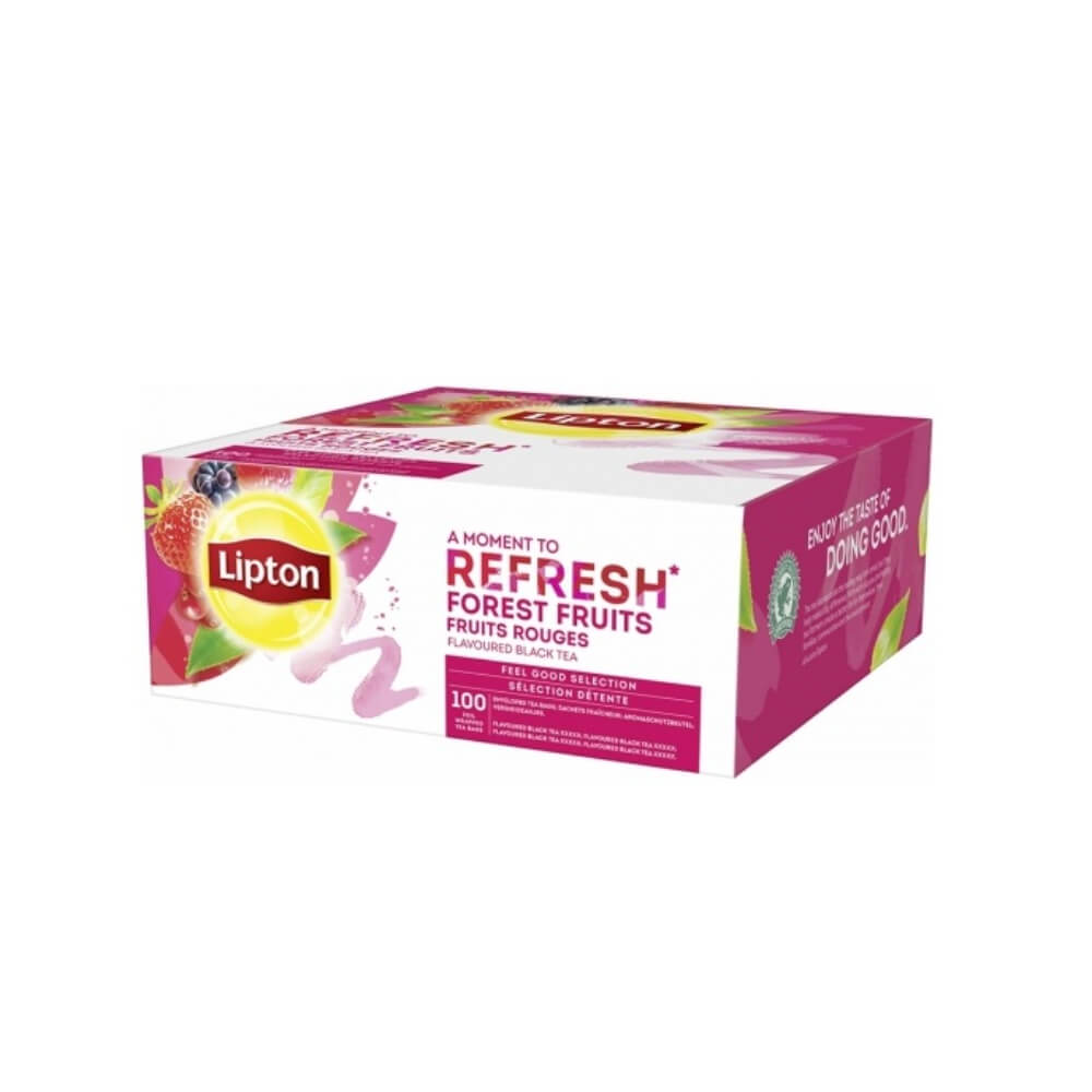 Cutie 100 Pliculete Ceai Negru cu Fructe de Padure LIPTON