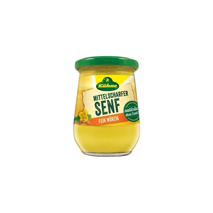 Mustar fin, usor picant, Kuhne, 250 ml
