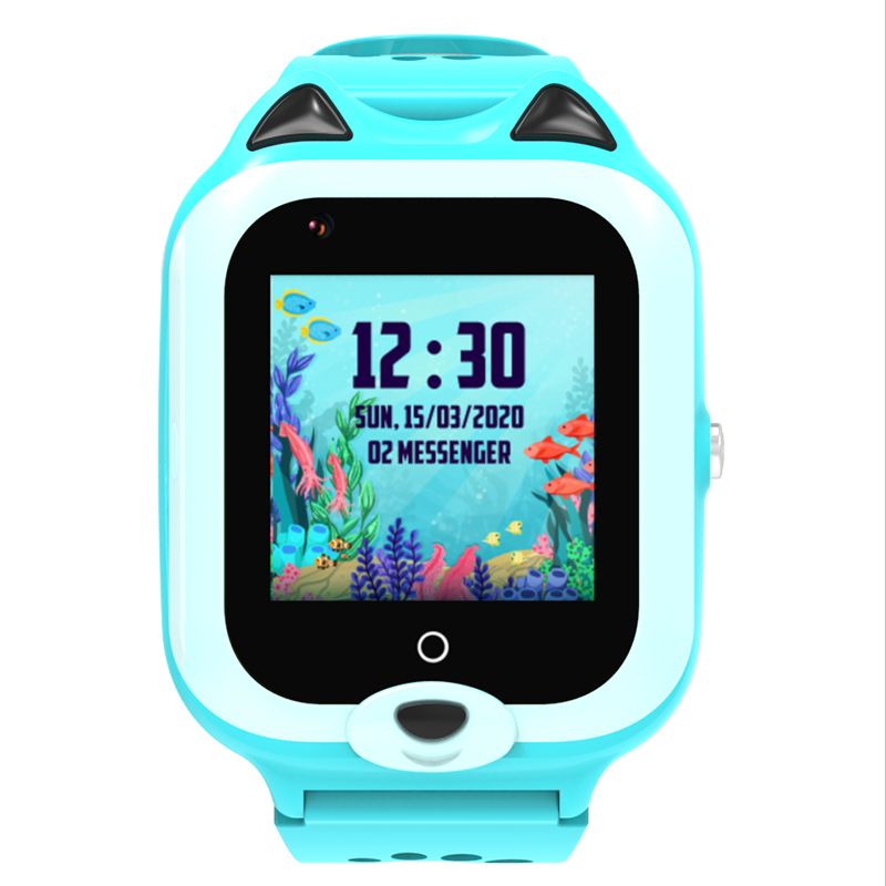 Ceas Inteligent pentru copii Wonlex KT22 4G Albastru, cu GPS, apelare video, rezistent la apa, localizare WiFI si monitorizare spion