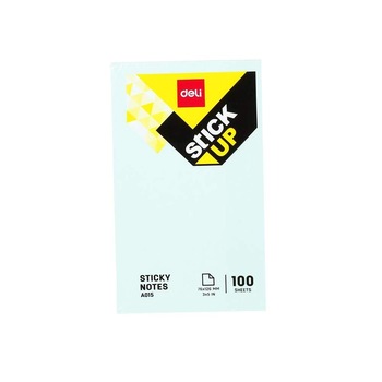 Set 100 Notite Adezive Deli Stick Up, 76x126 mm, Albastru Pastel Set 100 Notite Adezive Deli Stick Up, 76x126 mm, Albastru Pastel