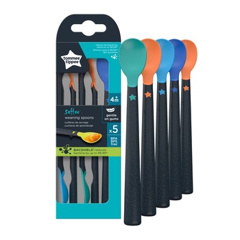 Set 5 lingurite Tommee Tippee, de la 4 luni, Multicolor