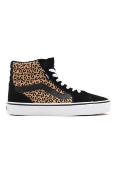 Vans, Tenisi high-top de piele si piele intoarsa Filmore, Negru/Maro Vans, Tenisi high-top de piele si piele intoarsa Filmore, Negru/Maro